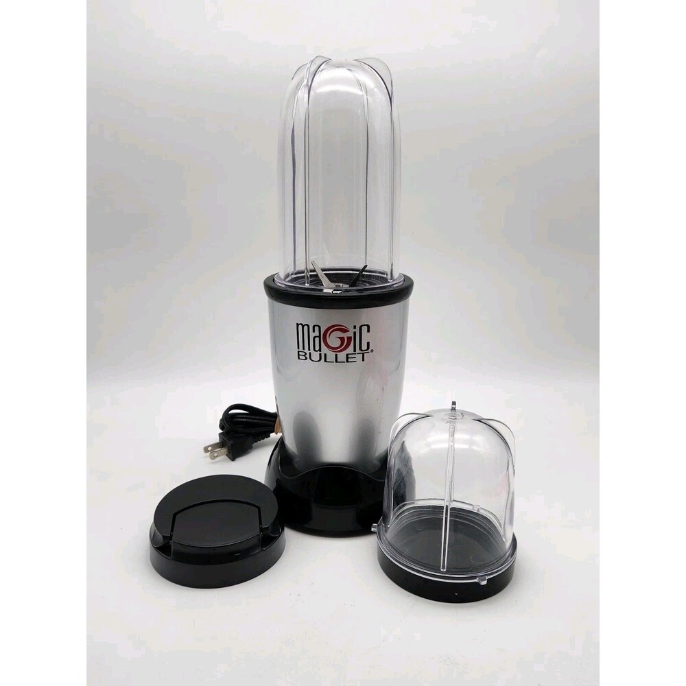 Magic Bullet MB1001 Model Blender Base/Motor + 2 Cups Blade, Sip Lid TESTED